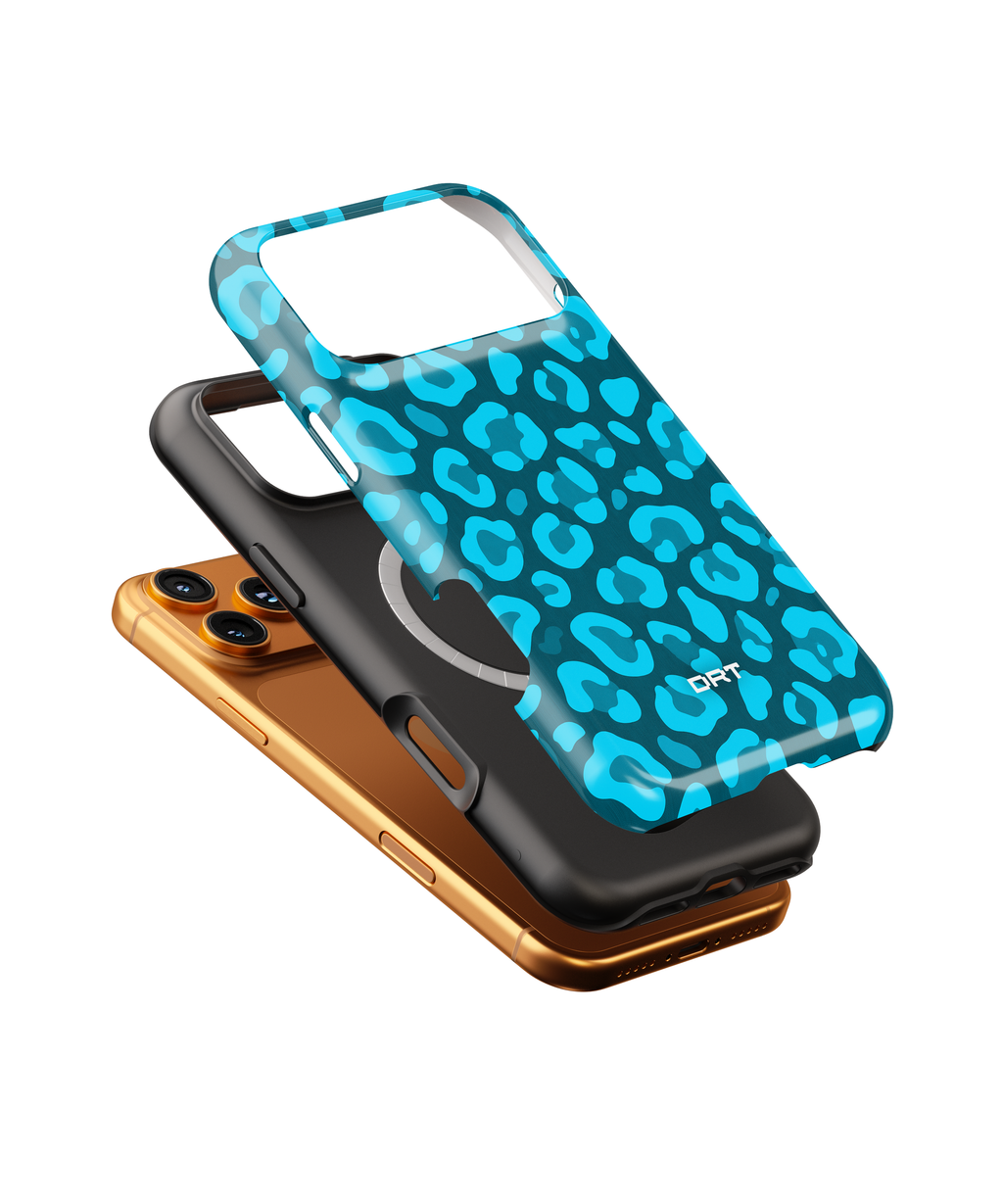 Blue Leopard Magnetic Impact-Resistant Phone Case