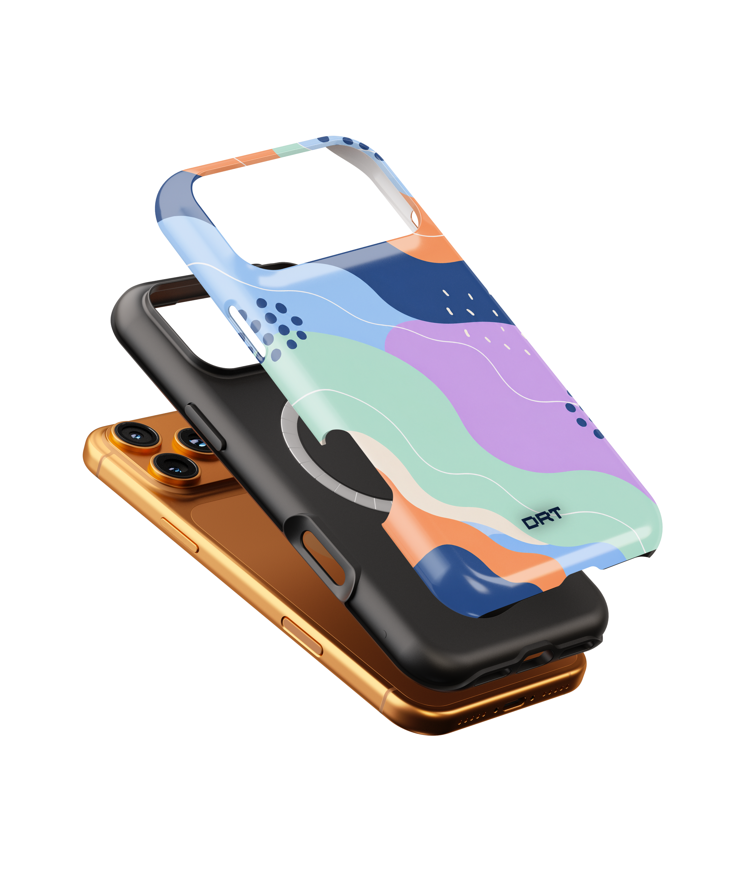 Abstract Colorwave Magnetic Impact-Resistant Phone Case