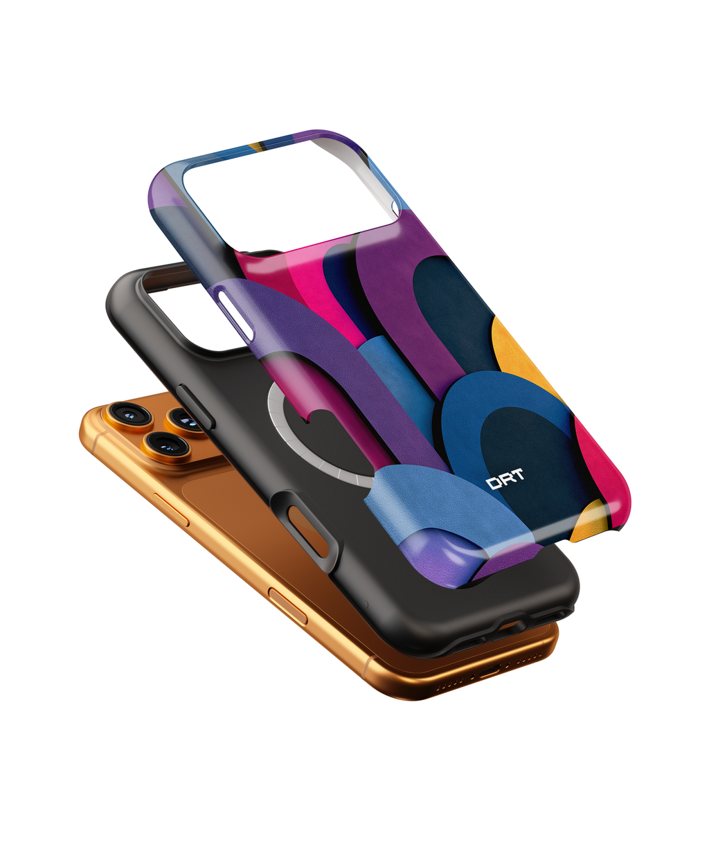 Magnetic Impact-Resistant Phone Case — Colorful Abstract Arch Design