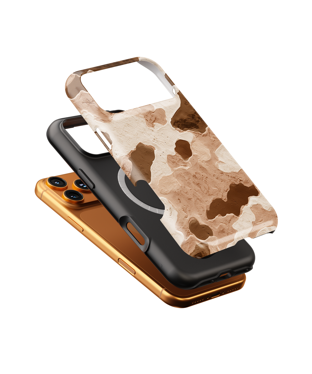 Brown Watercolor Camo Magnetic Impact-Resistant Phone Case
