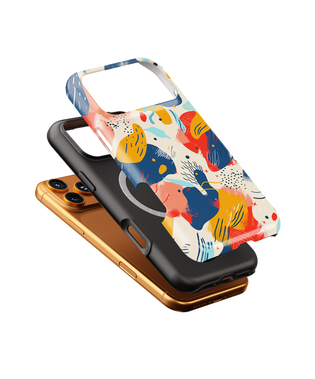 Abstract Color Splash Magnetic Phone Case — Impact-Resistant iPhone Cover