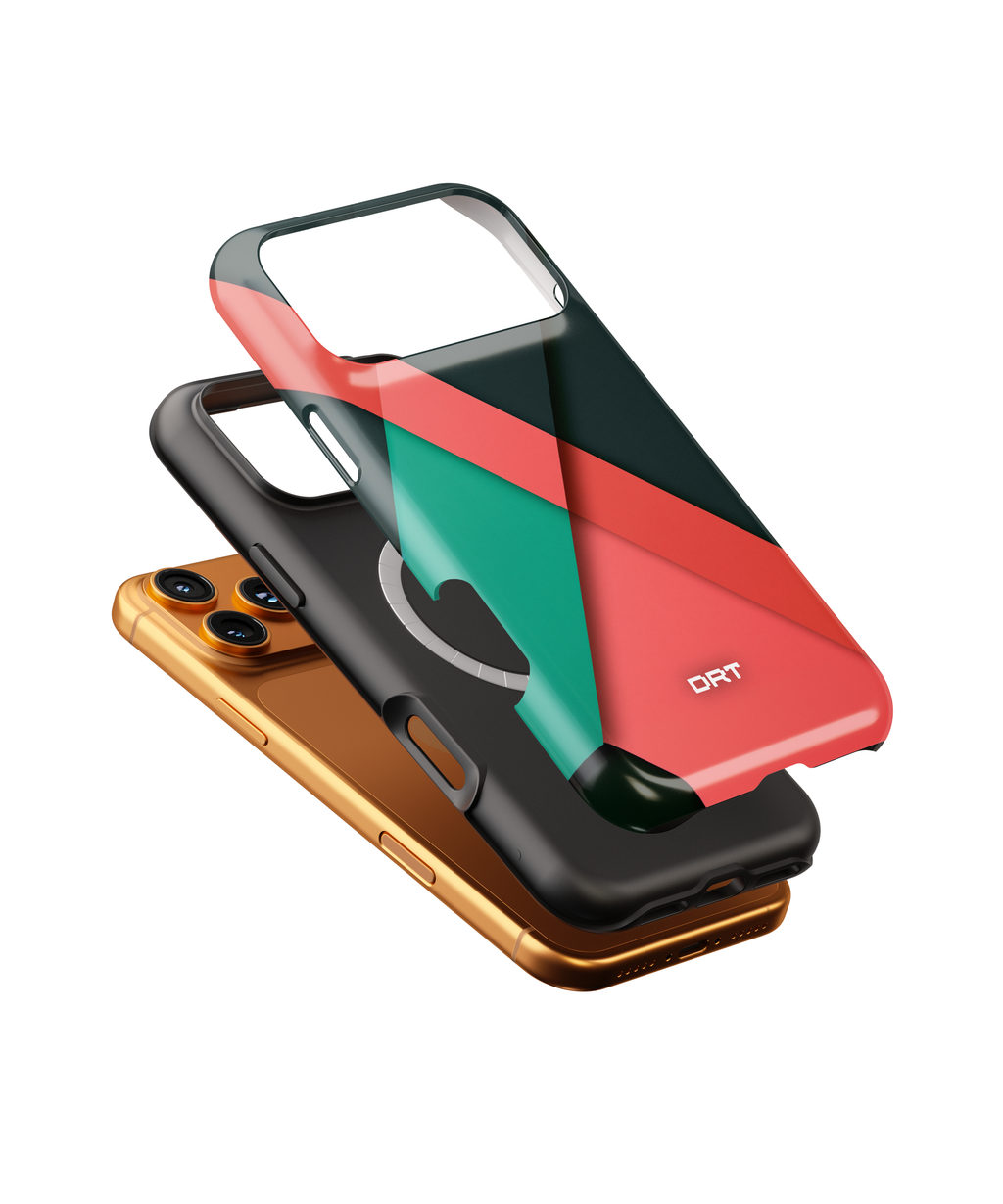 Geometric Color-Block Magnetic Impact Phone Case