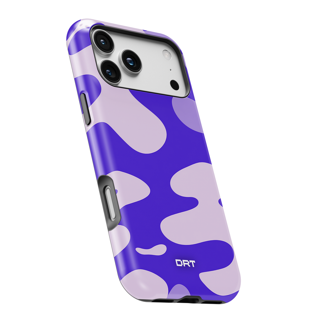 Magnetic Impact-Resistant Phone Case — Purple Camouflage