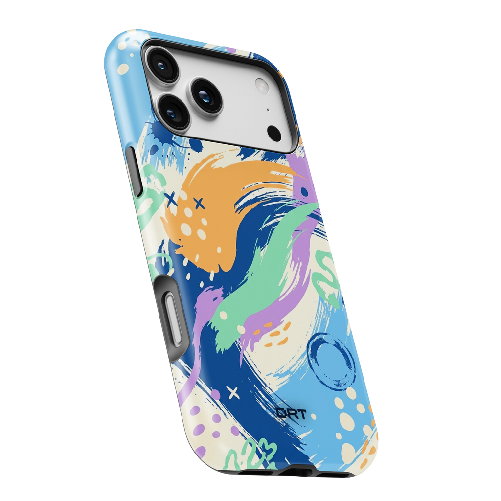 Magnetic Impact-Resistant Phone Case — Abstract Brushstroke Design