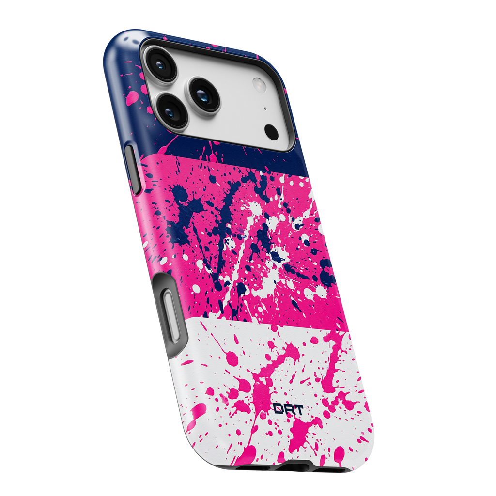 Splatter Neon Stripe Phone Case — Magnetic Impact-Resistant iPhone Cover