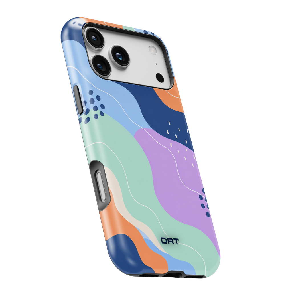 Abstract Colorwave Magnetic Impact-Resistant Phone Case