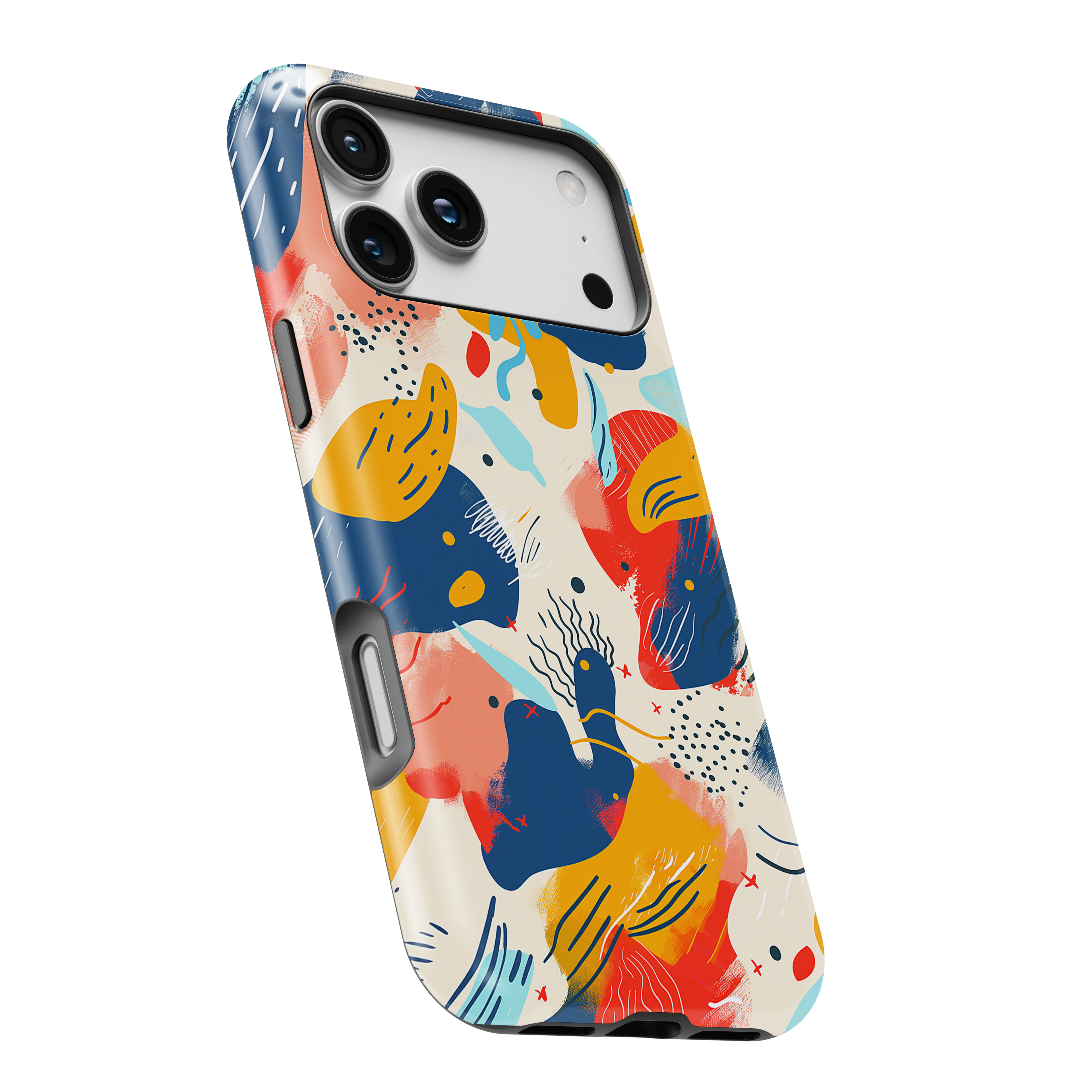 Abstract Color Splash Magnetic Phone Case — Impact-Resistant iPhone Cover