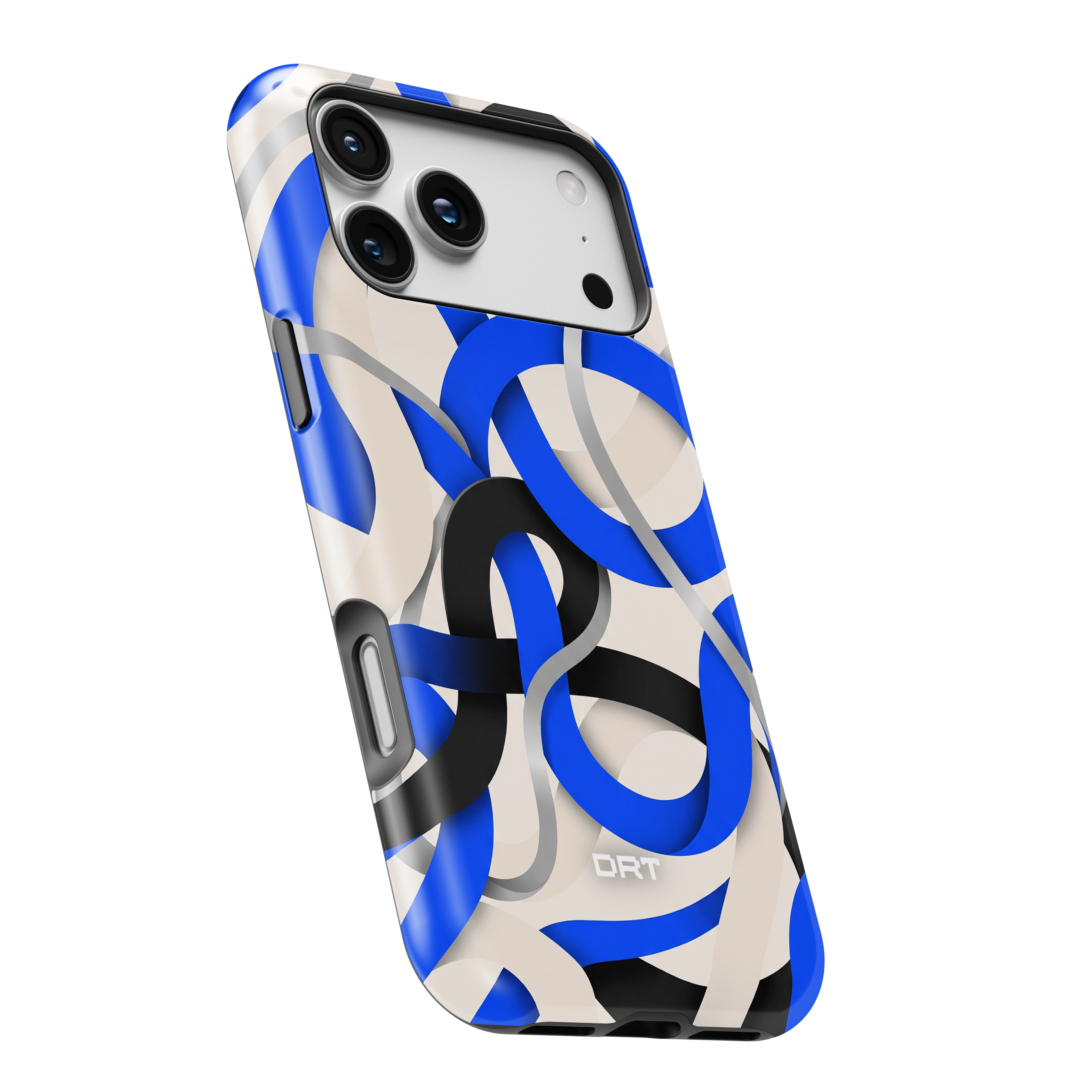 Phone Case — Blue & Black Interlocking Rings Magnetic Impact-Resistant Case