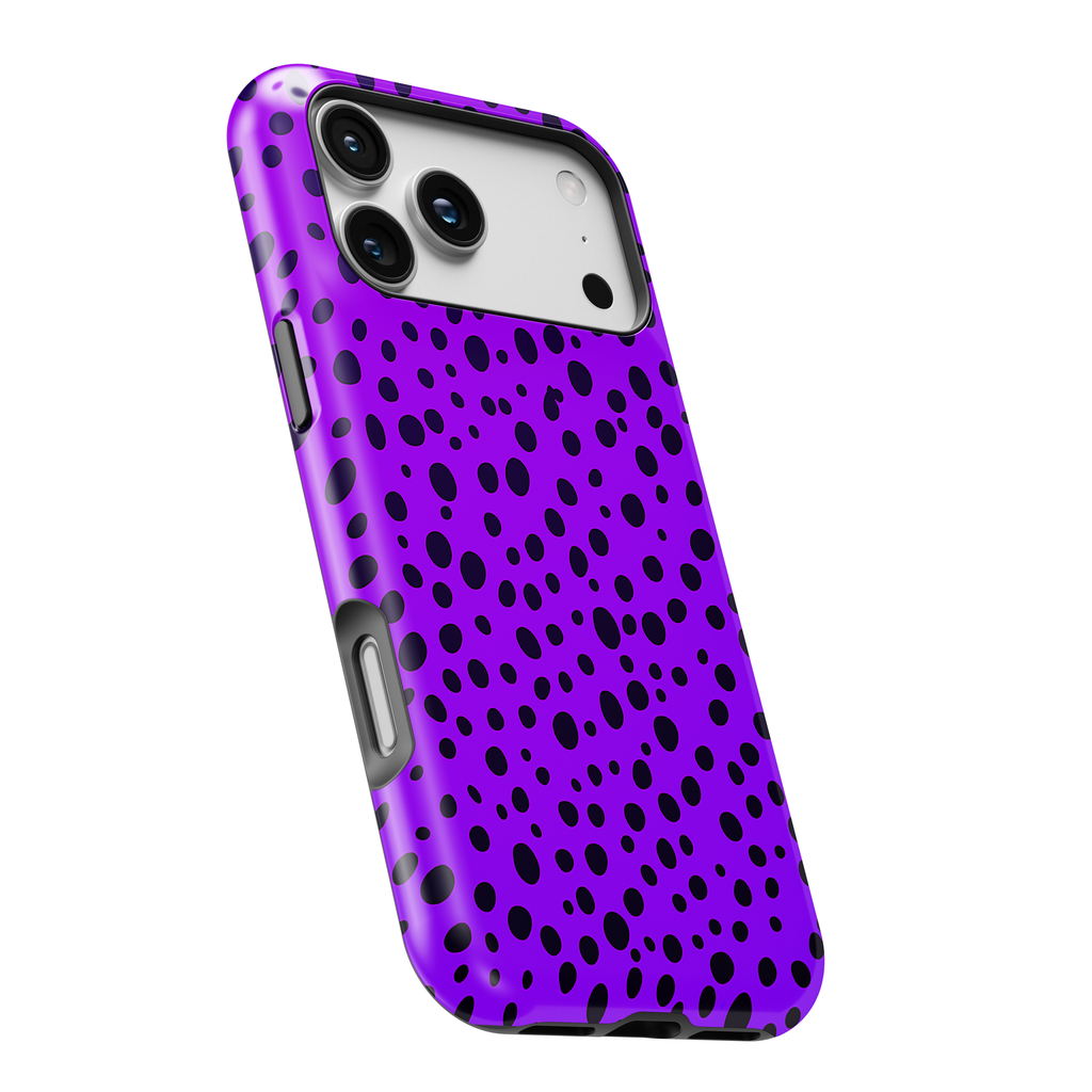 Purple Dalmatian Dot Magnetic Impact-Resistant Phone Case