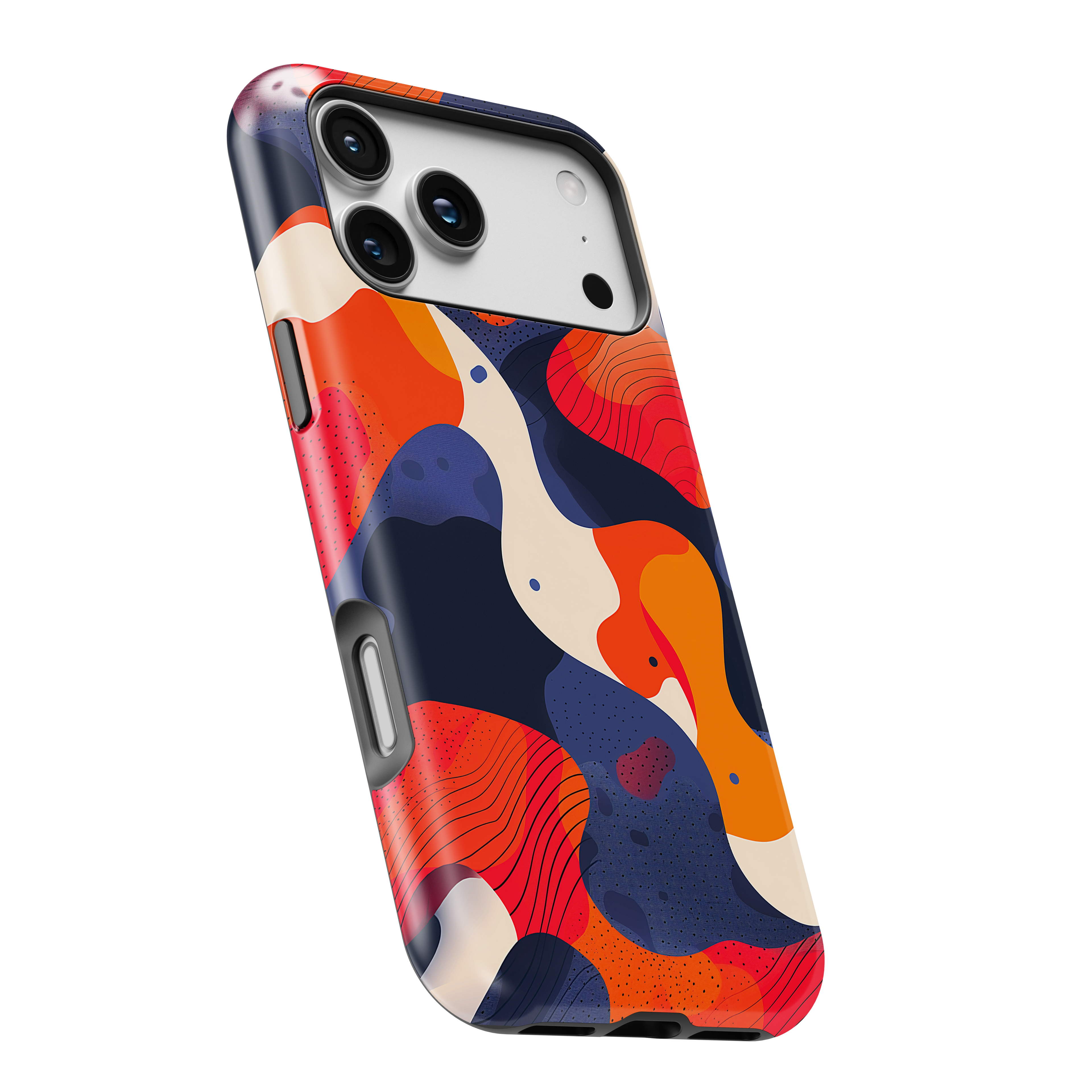 Abstract Colorwave Magnetic Phone Case — Impact-Resistant Protective Cover