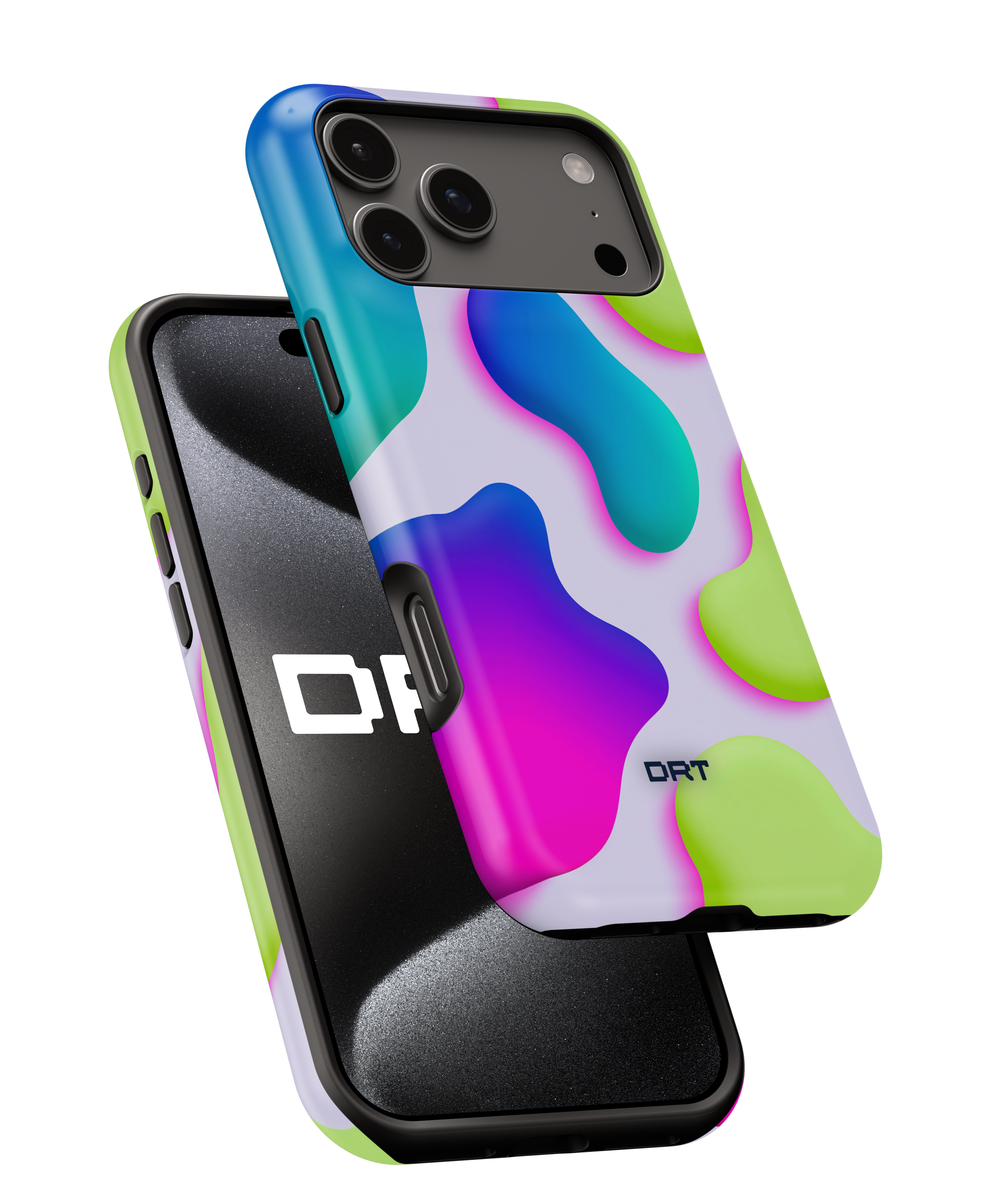 Magnetic Impact-Resistant Phone Case — Neon Abstract Splash