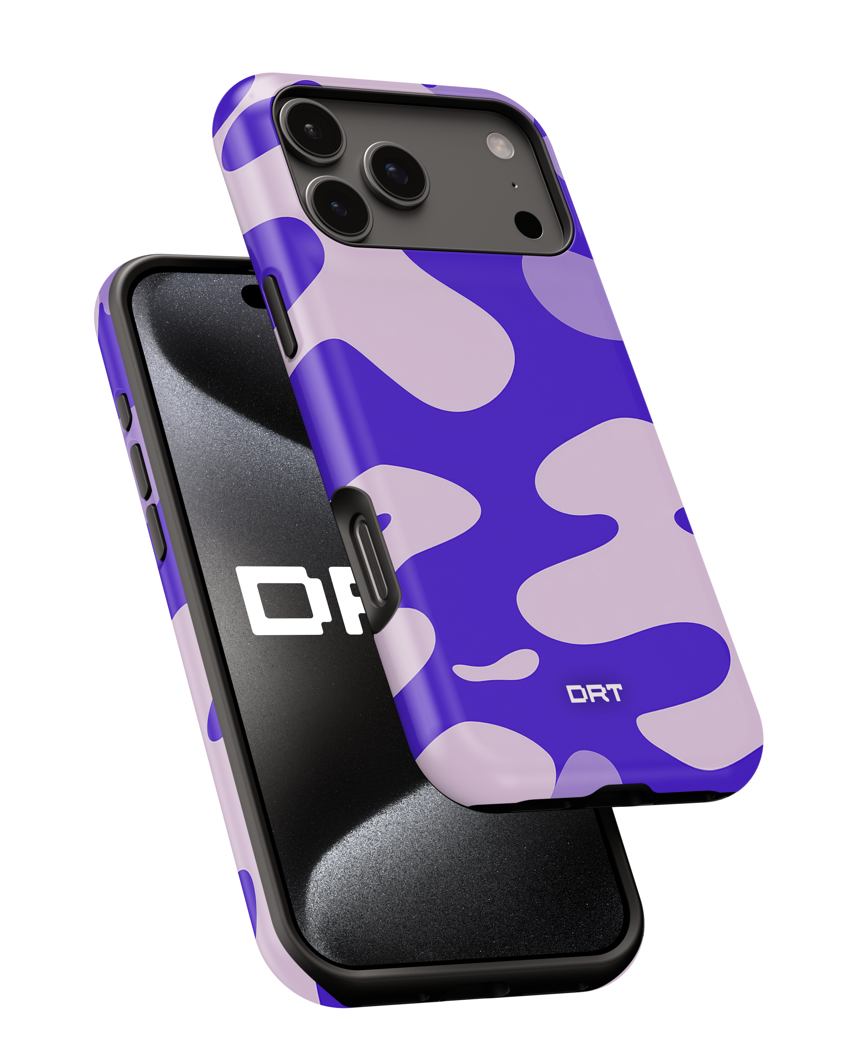 Magnetic Impact-Resistant Phone Case — Purple Camouflage