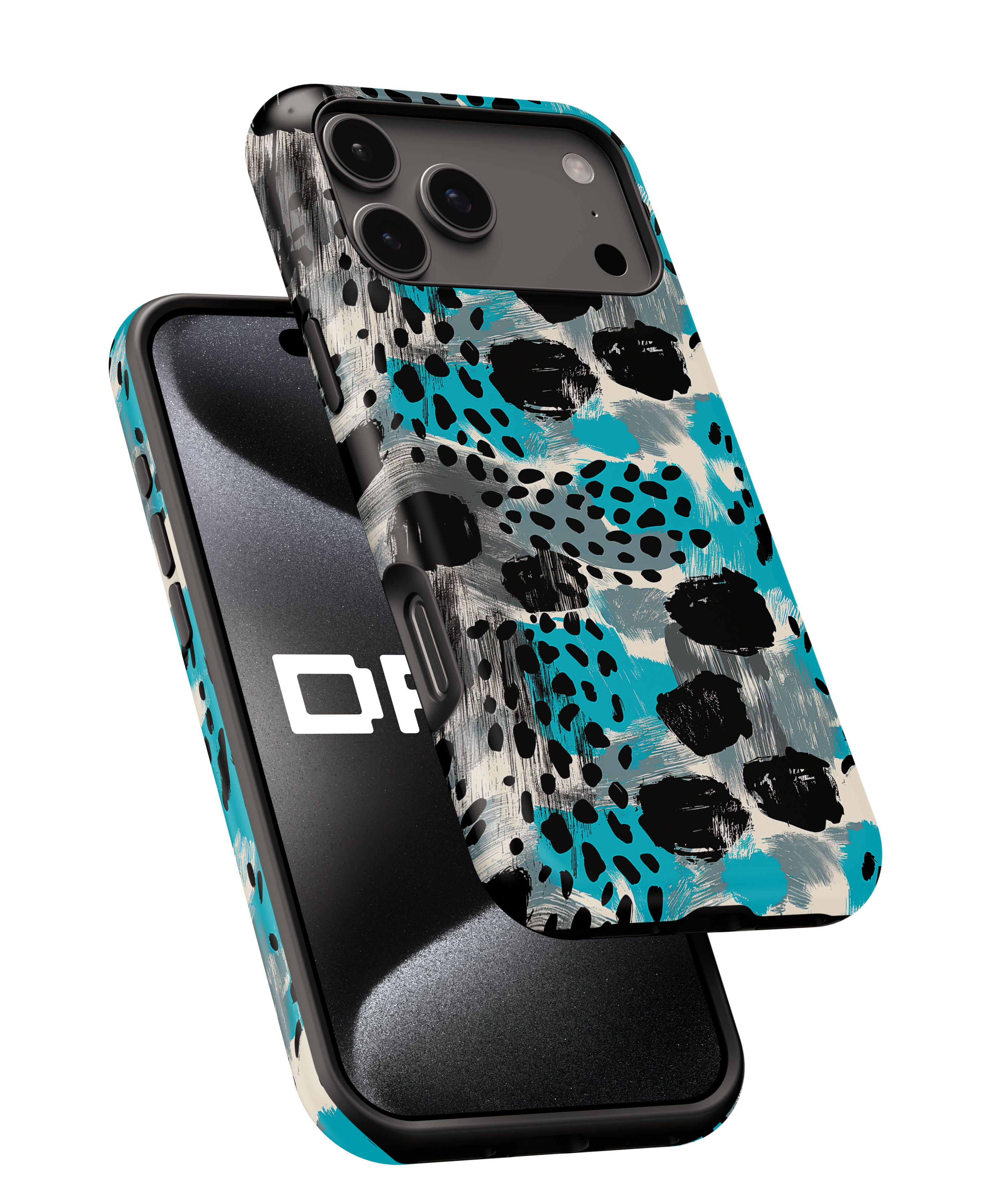 Teal Abstract Cheetah Magnetic Impact Phone Case