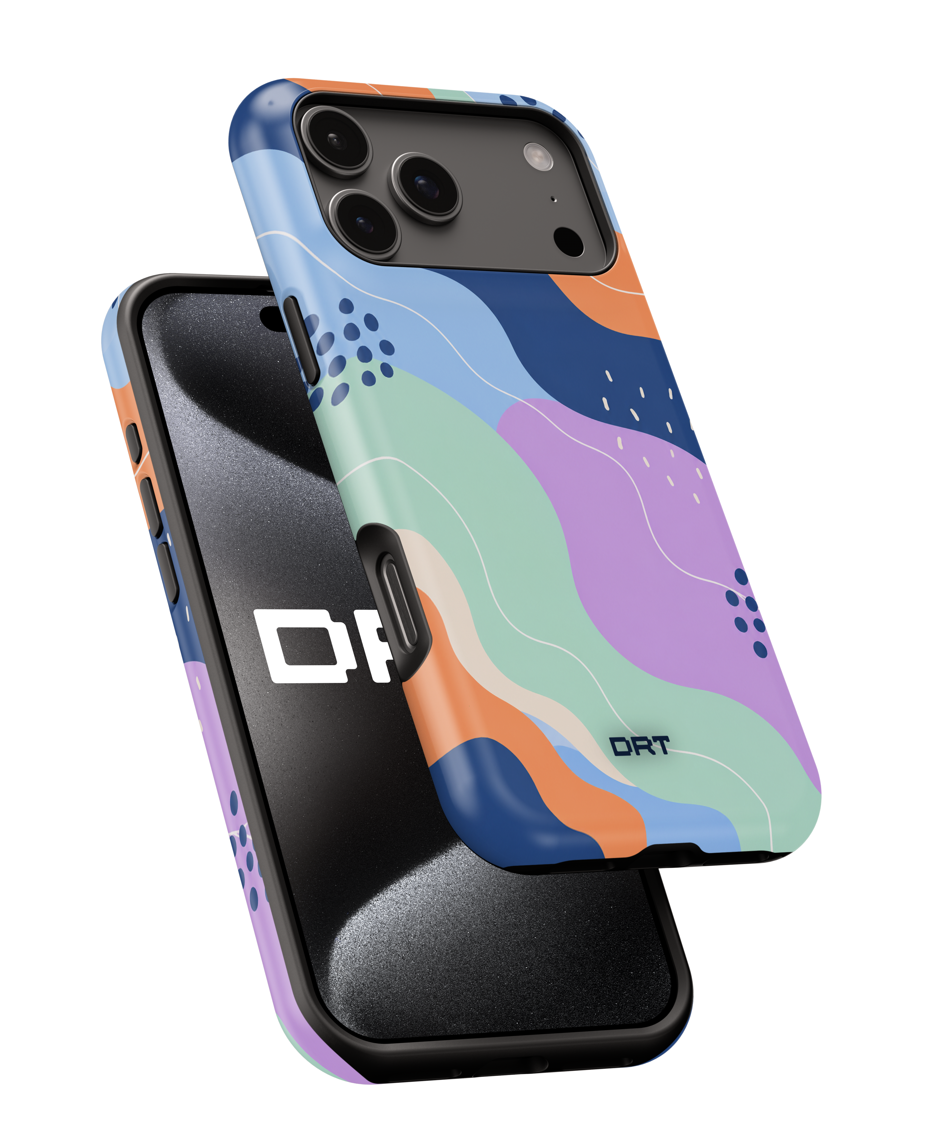 Abstract Colorwave Magnetic Impact-Resistant Phone Case