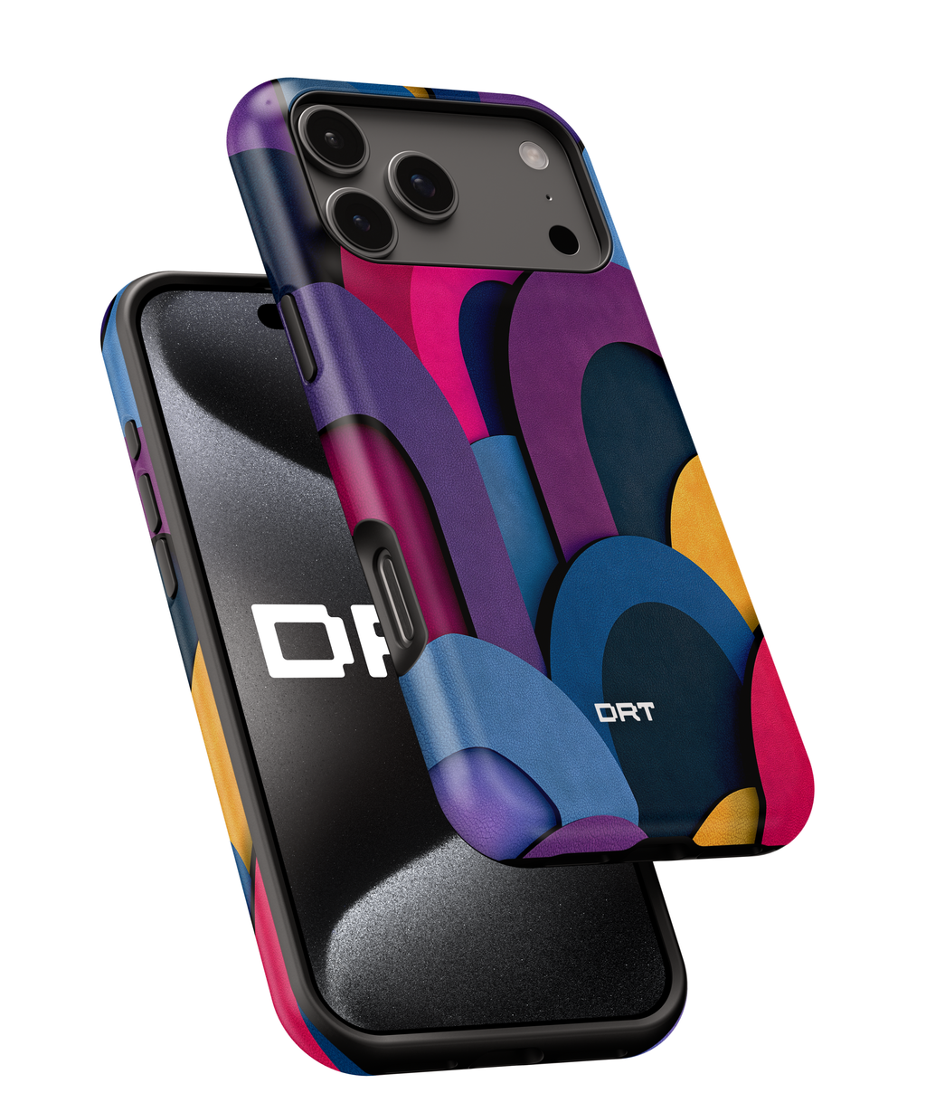 Magnetic Impact-Resistant Phone Case — Colorful Abstract Arch Design