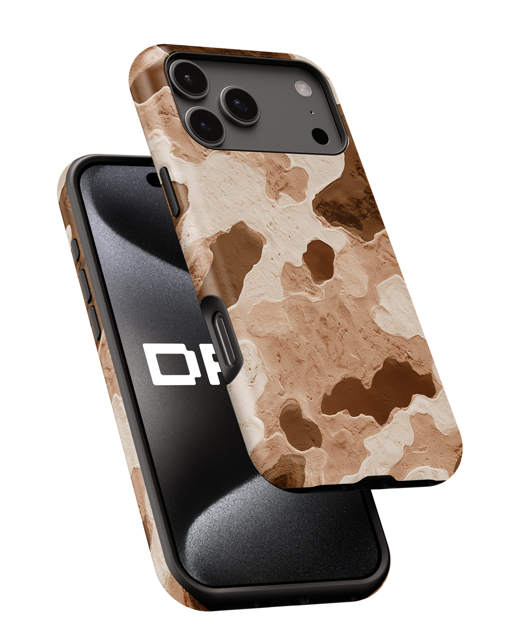 Brown Watercolor Camo Magnetic Impact-Resistant Phone Case