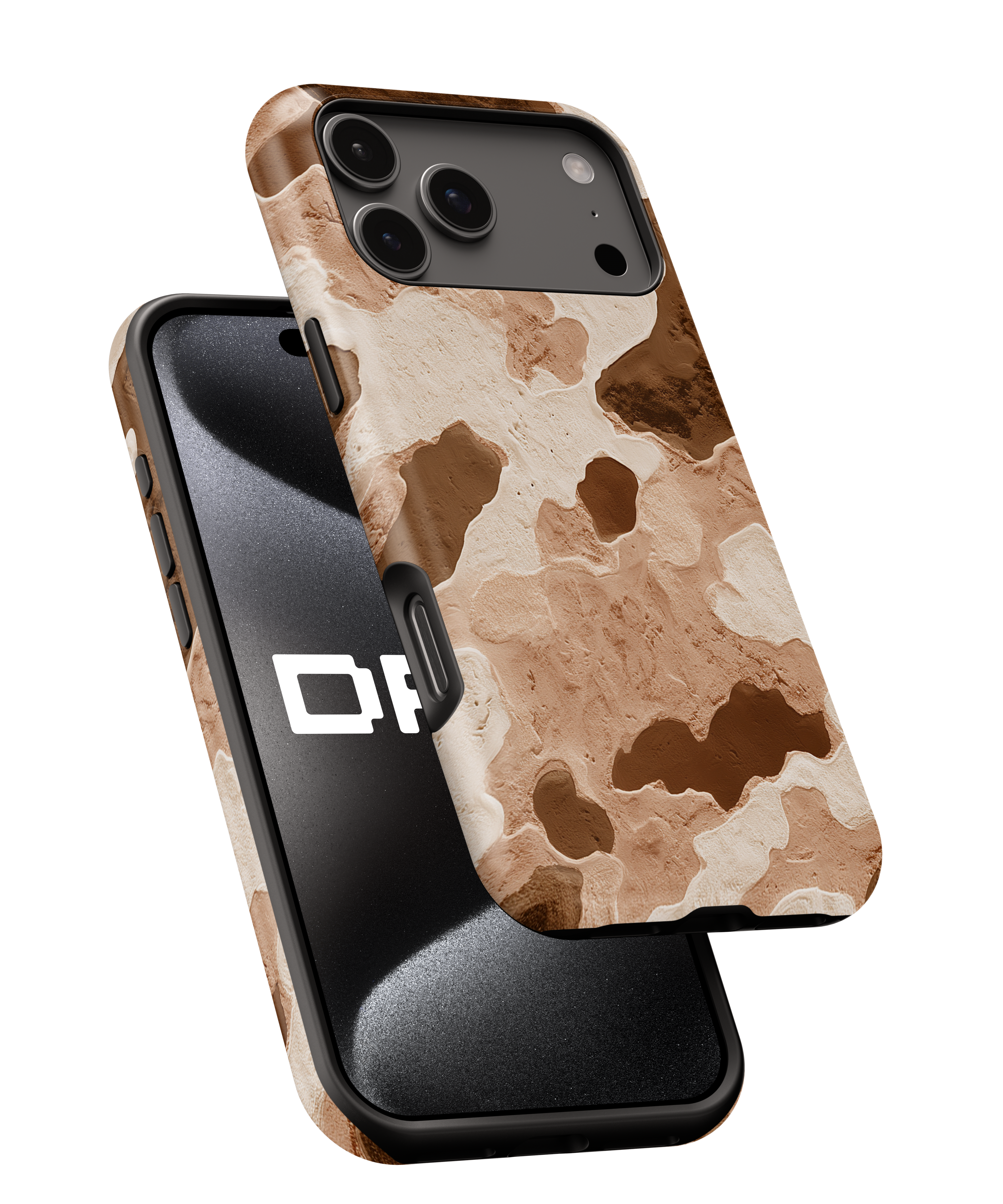 Brown Watercolor Camo Magnetic Impact-Resistant Phone Case