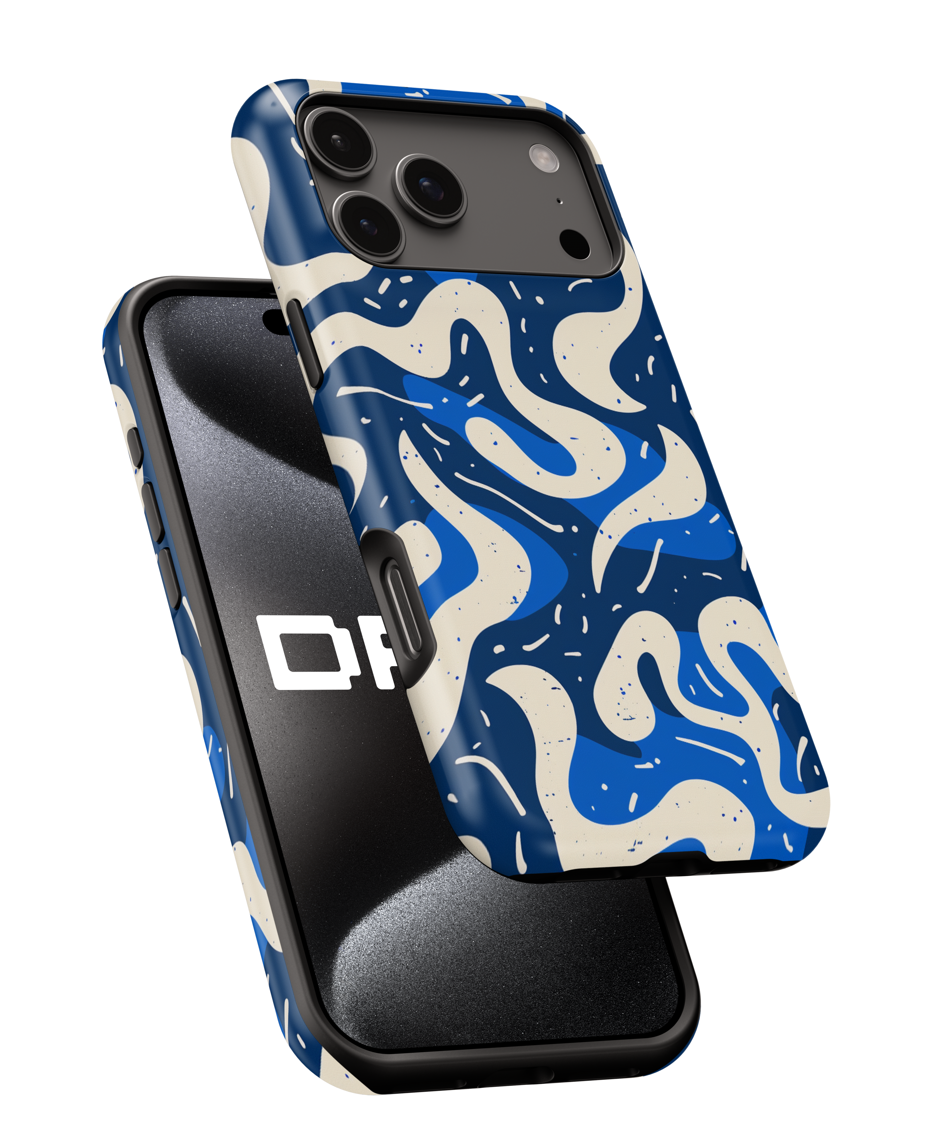 Blue Abstract Swirl Magnetic Impact-Resistant Phone Case
