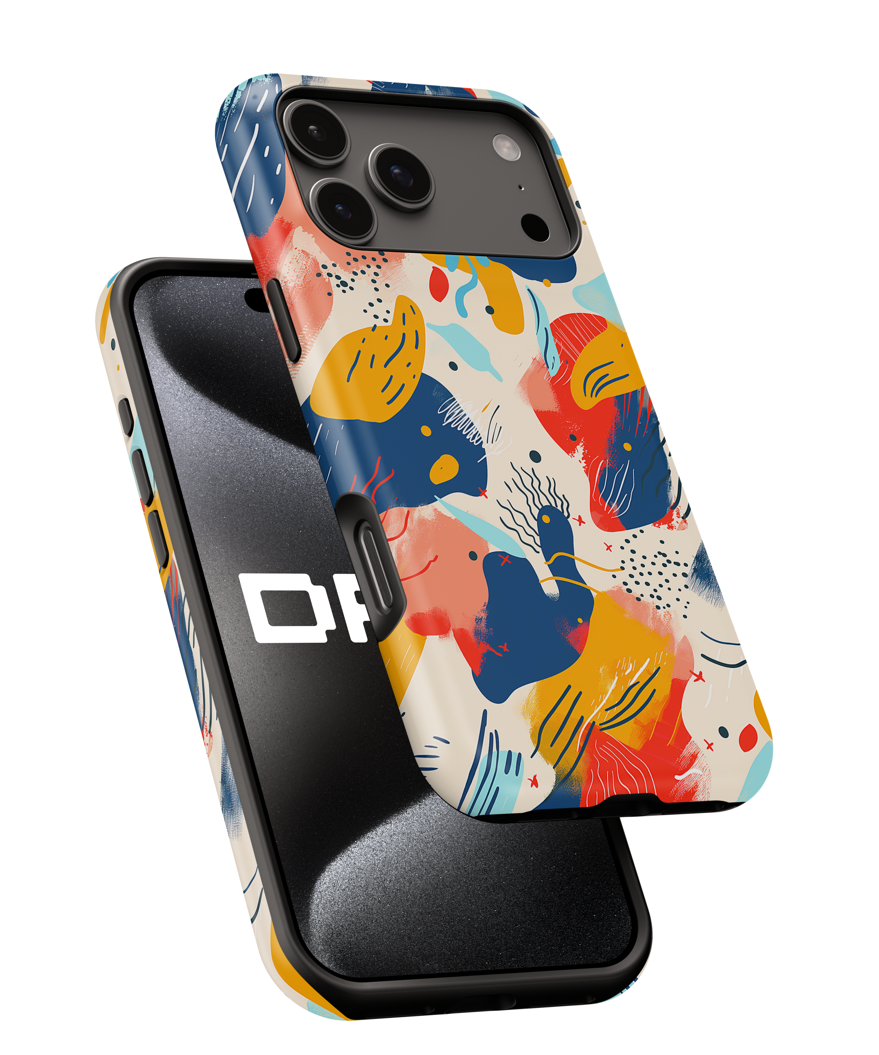 Abstract Color Splash Magnetic Phone Case — Impact-Resistant iPhone Cover