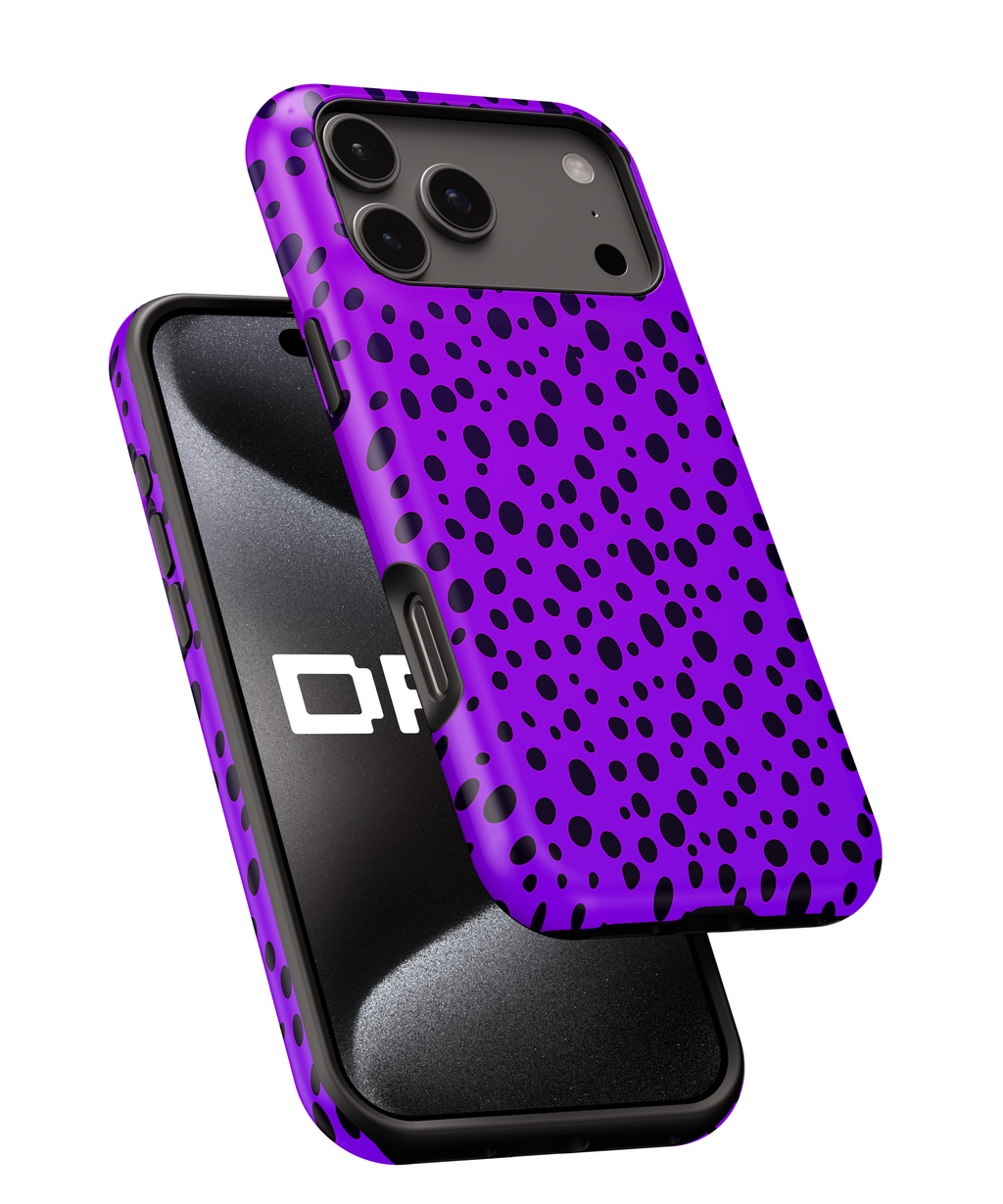 Purple Dalmatian Dot Magnetic Impact-Resistant Phone Case