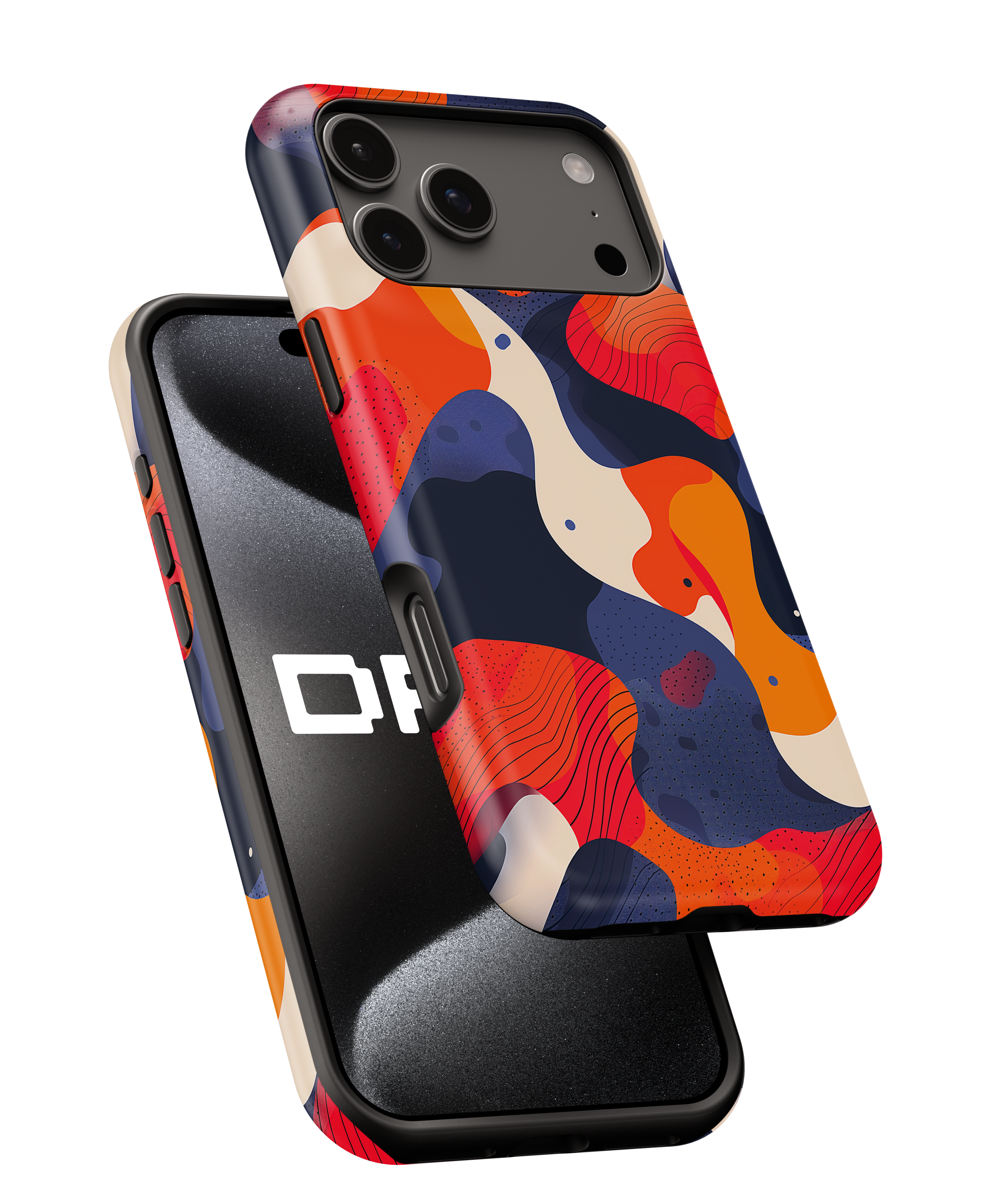 Abstract Colorwave Magnetic Phone Case — Impact-Resistant Protective Cover